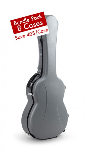 Classic Guitar Case Active Series Light Grey, Bundle 8 cases