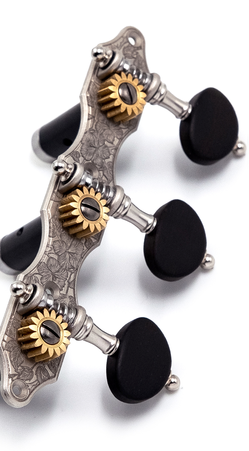 Classical Tuning machine Fusion Series - Hauser Style Hibiscus Nickel Classical Tuning machine Fusion Series - Hauser Style Hibiscus Nickel