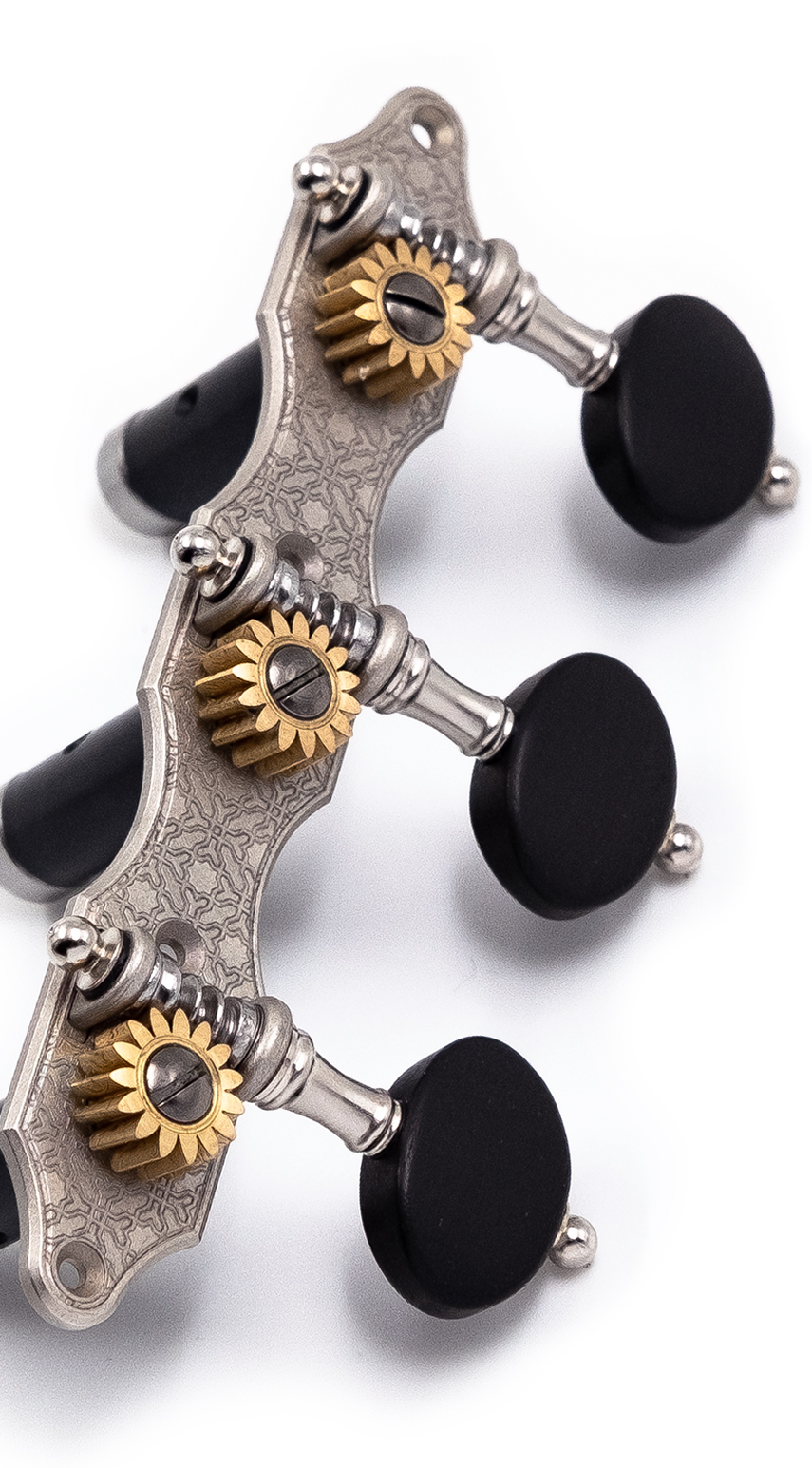Classical Tuning machine Fusion Series - Hauser Style Mosaic Nickel Classical Tuning machine Fusion Series - Hauser Style Mosaic Nickel